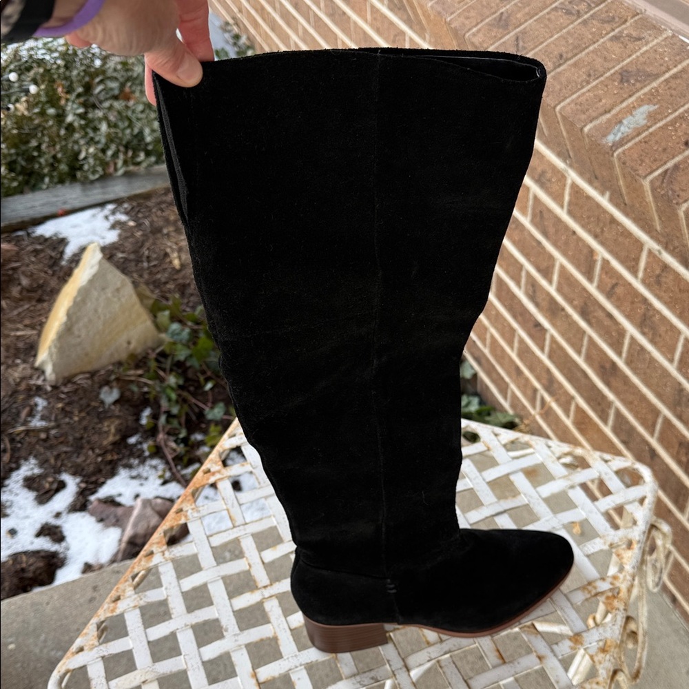 Gap New Black Suede Knee-High Boots - Picture 4 of 10